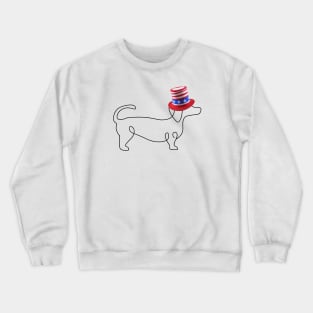 Wiener Dog Wearing Hat Dachshund Crewneck Sweatshirt